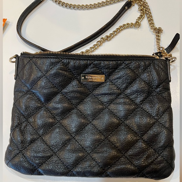 kate spade Bags Kate Spade Crossbody Bag In Black Quilted Leather